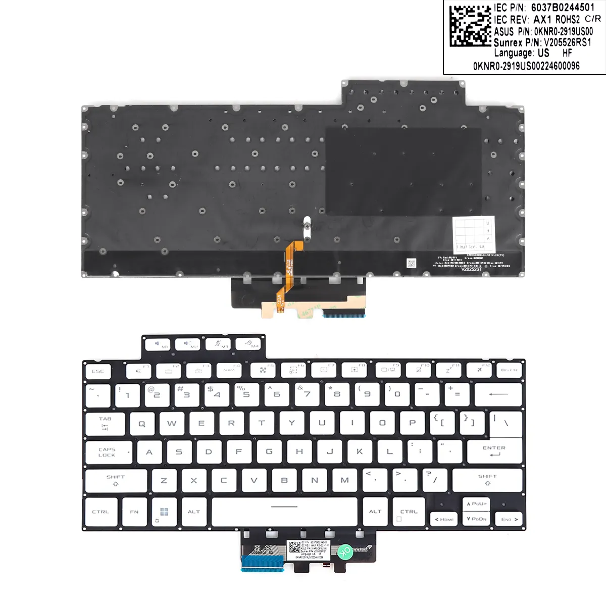 Picture of ASUS ROG Zephyrus G14 2022(GA402) GA402RJ GA402RK WHITE(backlit WIN8)